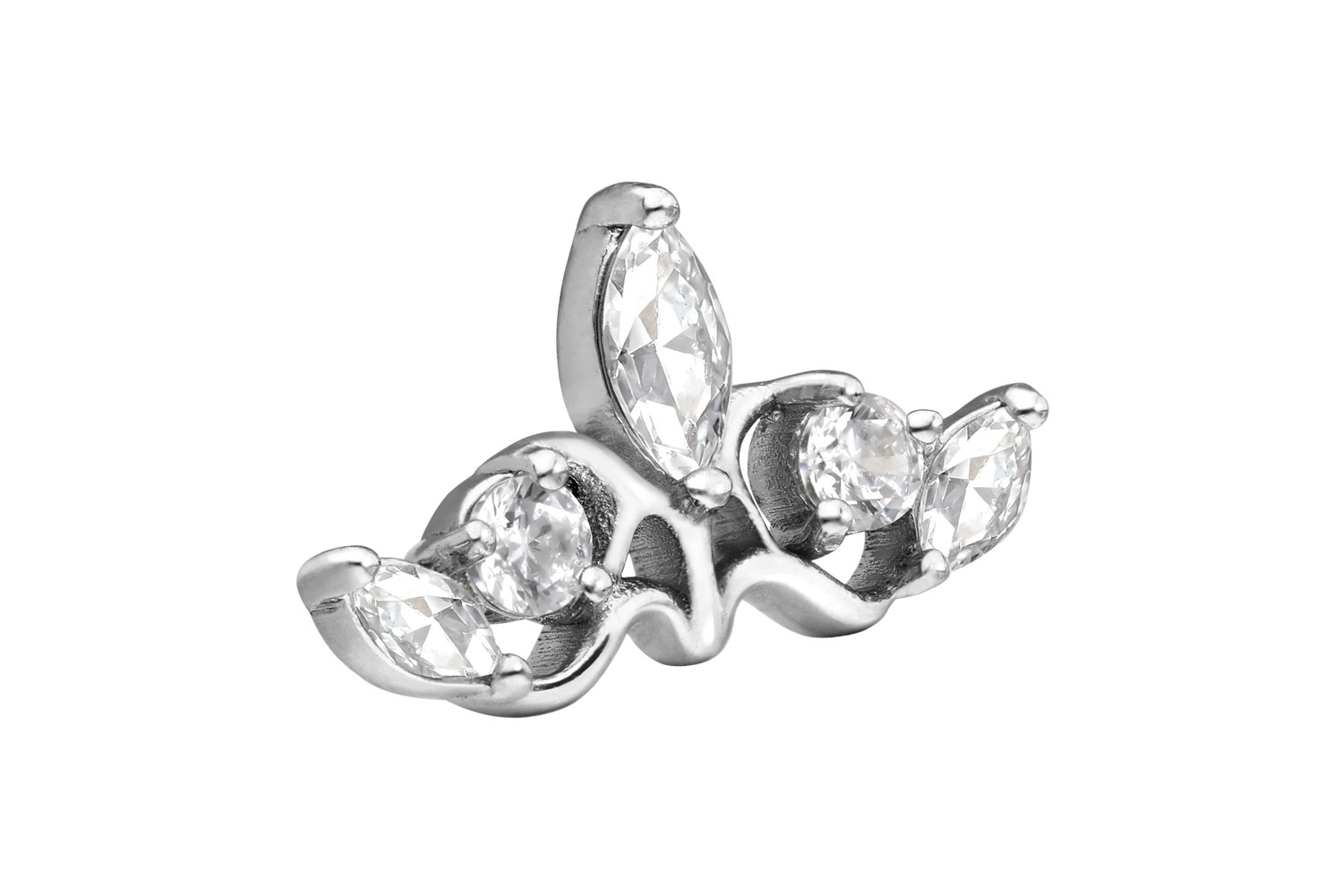 Titan Schraubaufsatz mit Außengewinde GOTISCHE KRONE von Piercingline